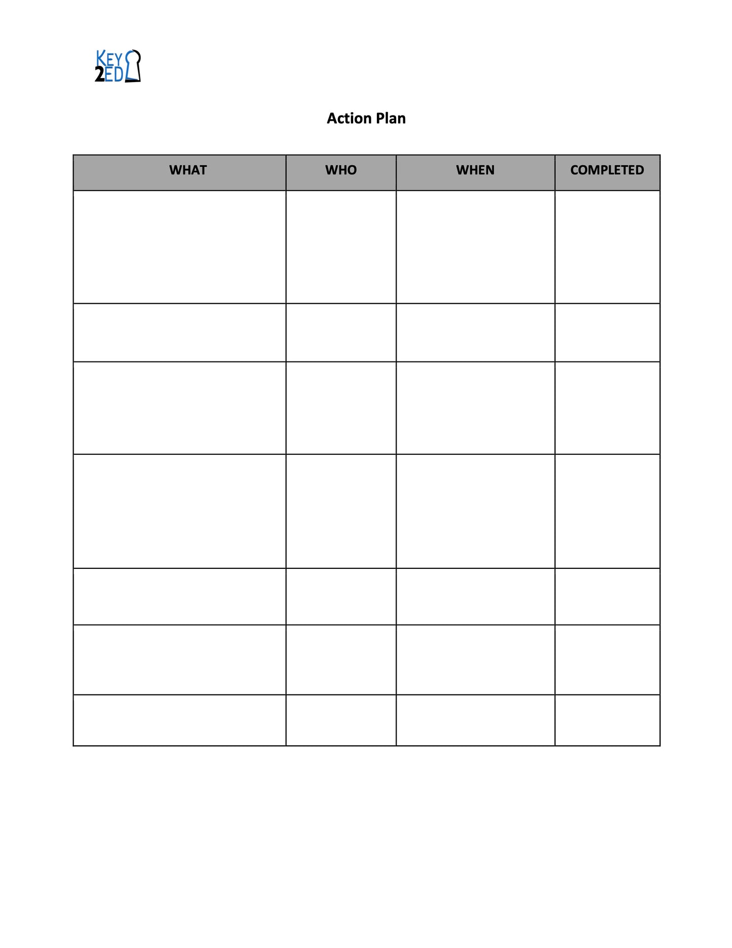 Action Plan Template